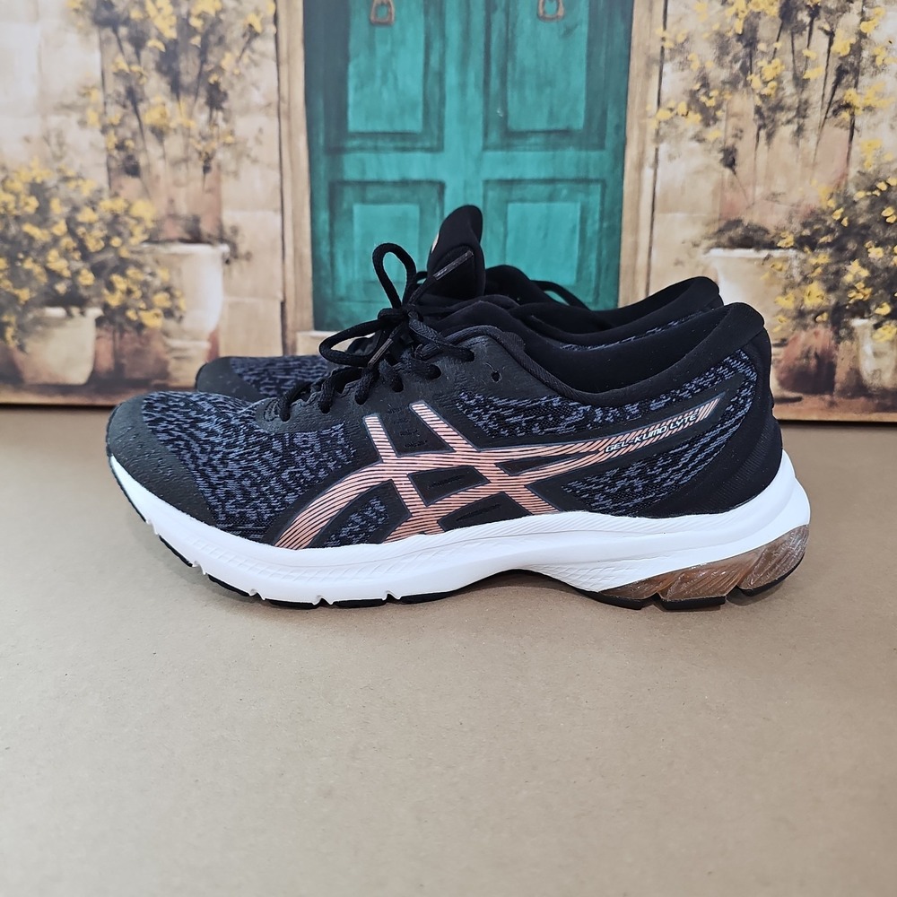 ASICS GEL-Kumo Lyte 1012A572 Running Shoes Women's Size 10 Black Rose Gold